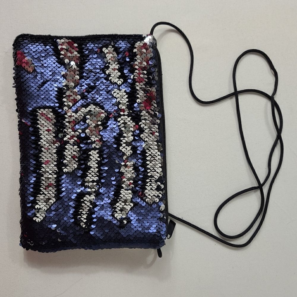 Double color womens sequence crossbody purse - Picture 2 of 6